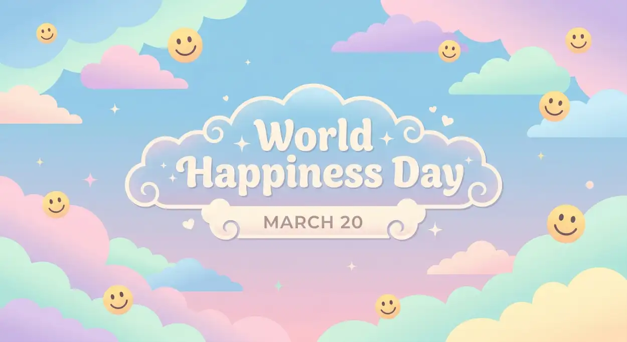 Free Download World Happiness Day 2026 Caption For Instagram - High Quality World Happiness Day 2026 Image