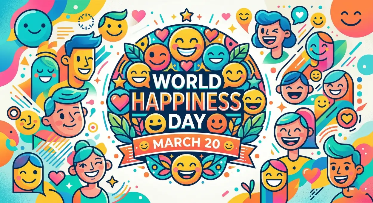 Free Download World Happiness Day 2026 Essay For Students - High Quality World Happiness Day 2026 Image