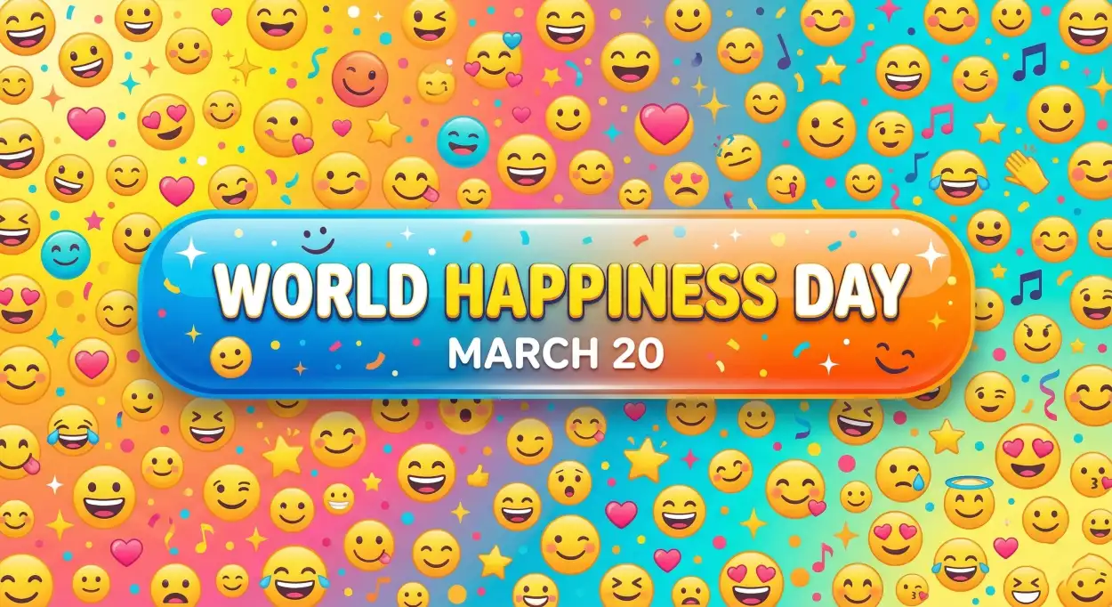 Free Download World Happiness Day 2026 Facebook Cover Image - High Quality World Happiness Day 2026 Image