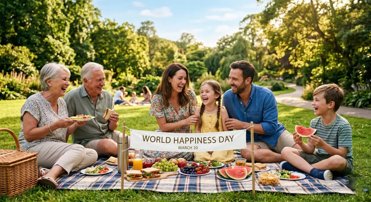 Free Download World Happiness Day 2026 Messages For Family - High Quality World Happiness Day 2026 Image