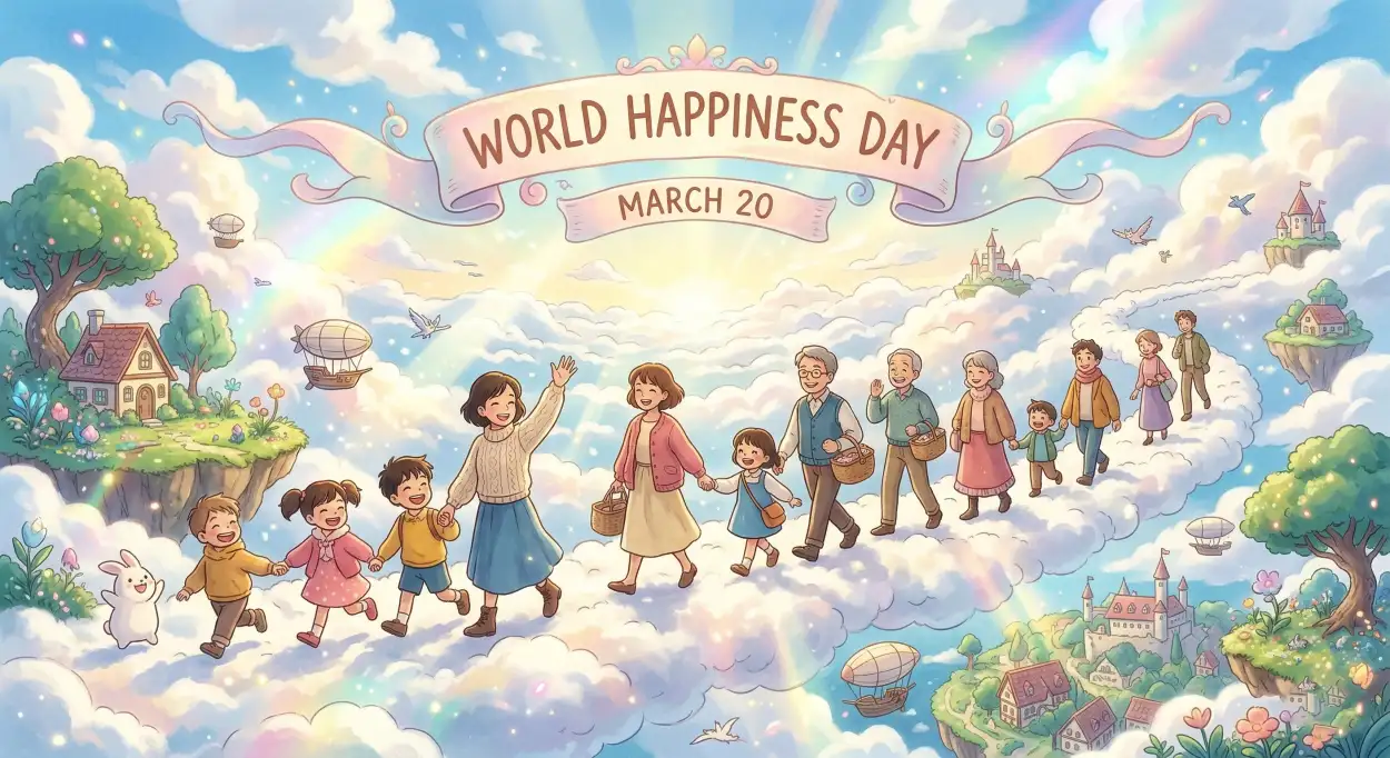 Free Download World Happiness Day 2026 Messages In English - High Quality World Happiness Day 2026 Image