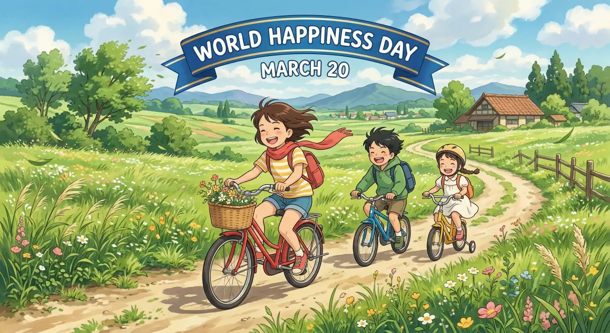 Free Download World Happiness Day 2026 Nature Happiness Theme Prompt - High Quality World Happiness Day 2026 Image