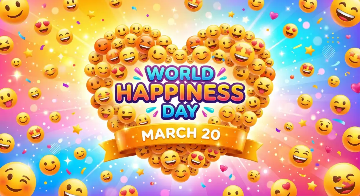 Free Download World Happiness Day 2026 Poster Hd Download - High Quality World Happiness Day 2026 Image