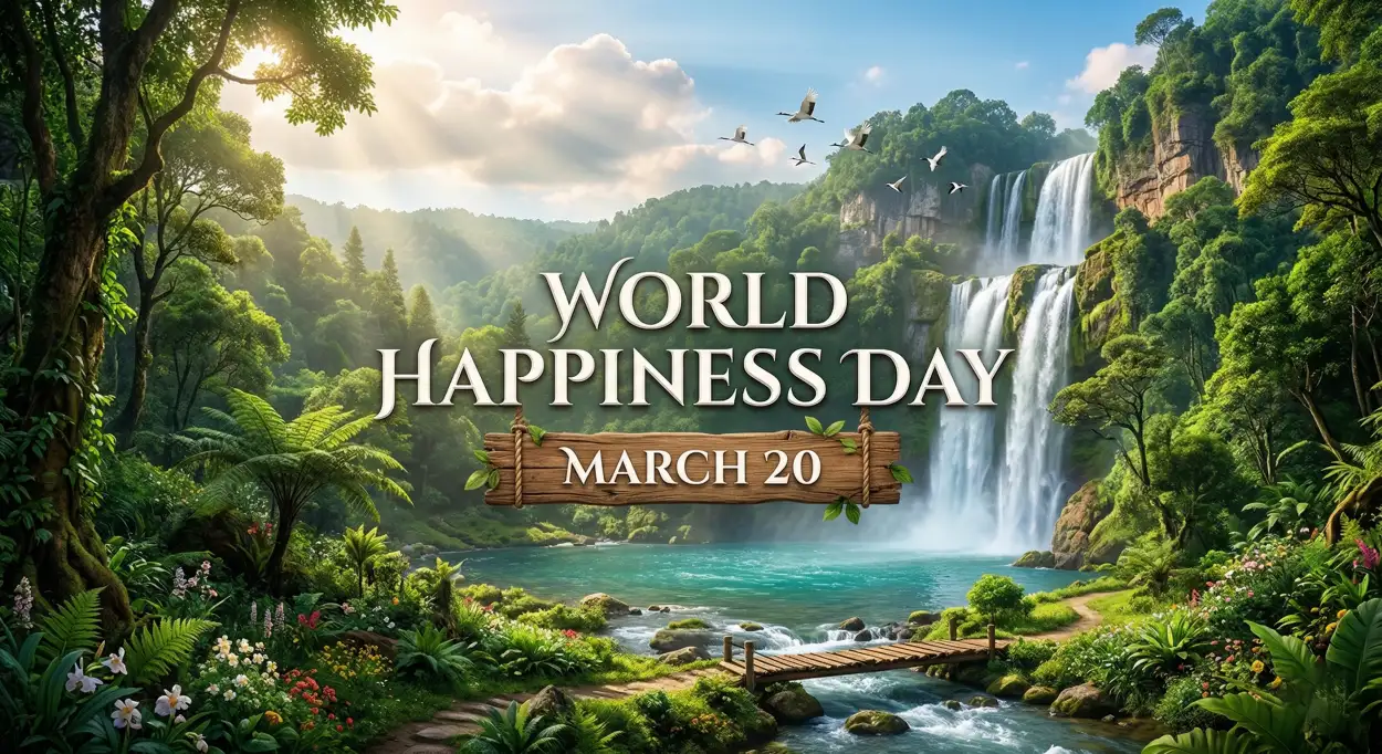 Free Download World Happiness Day 2026 Sale Promotion Captions - High Quality World Happiness Day 2026 Image