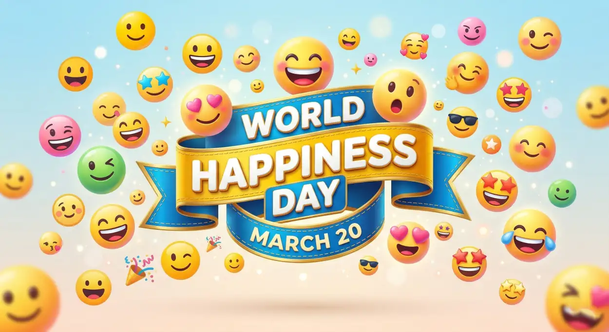Free Download World Happiness Day 2026 Social Media Ads Content - High Quality World Happiness Day 2026 Image