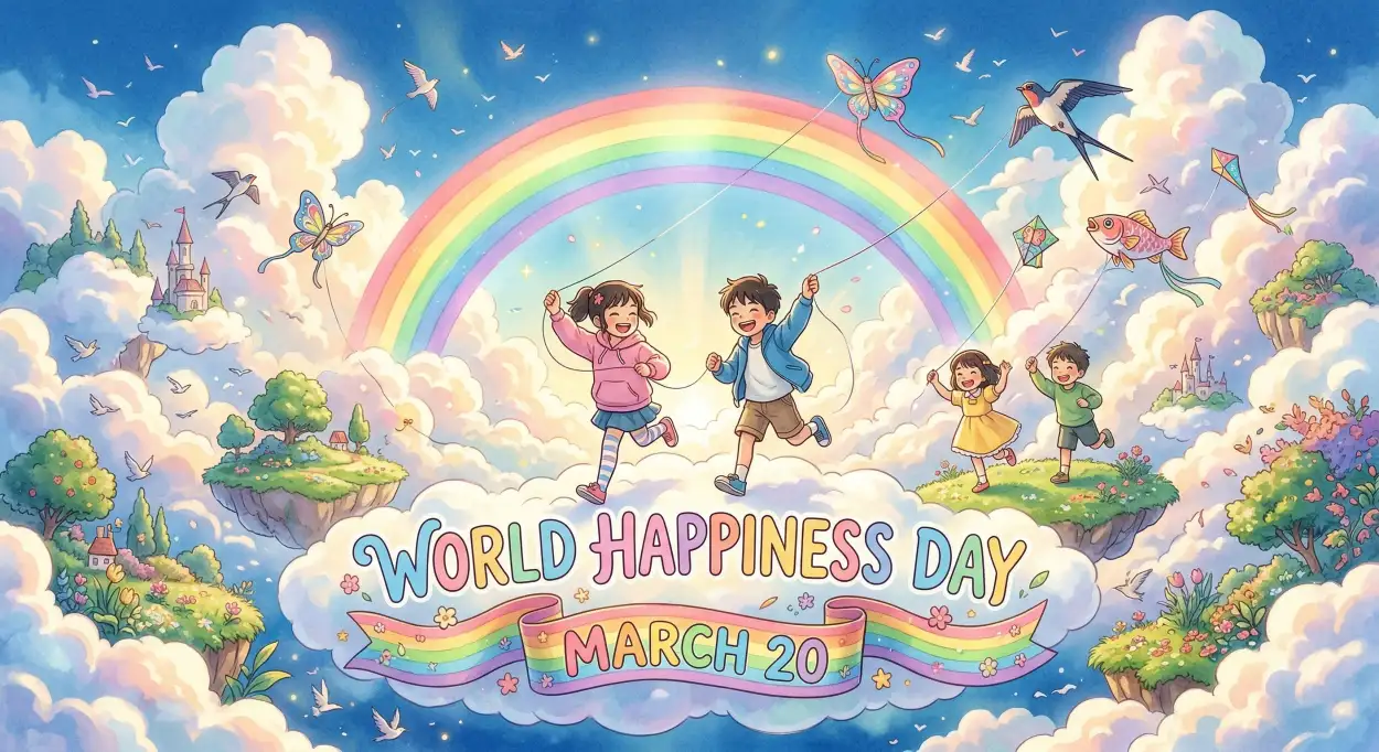 Free Download World Happiness Day 2026 Speech For School - High Quality World Happiness Day 2026 Image
