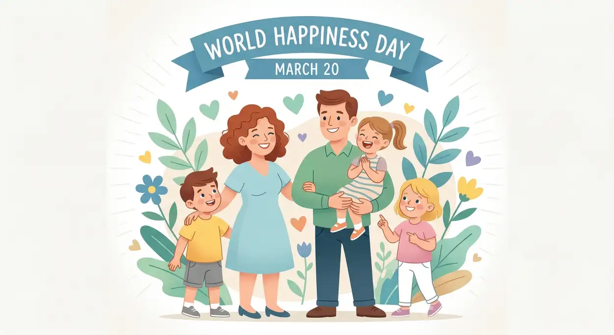 Free Download World Happiness Day 2026 Vector Art Prompt - High Quality World Happiness Day 2026 Image