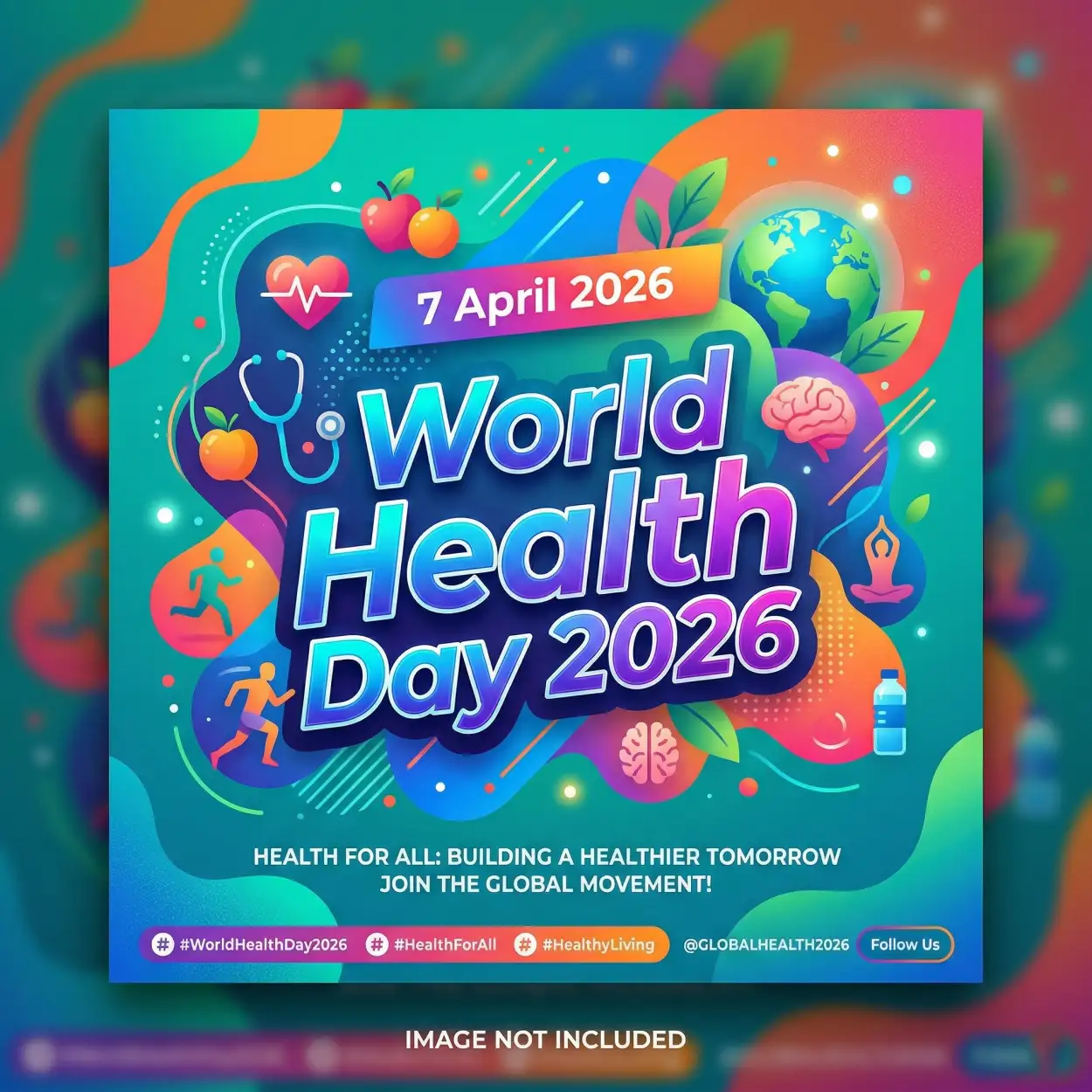 Free Download World Health Day 2026 Flyer Png Design - High Quality World Health Day 2026 Transparent PNG