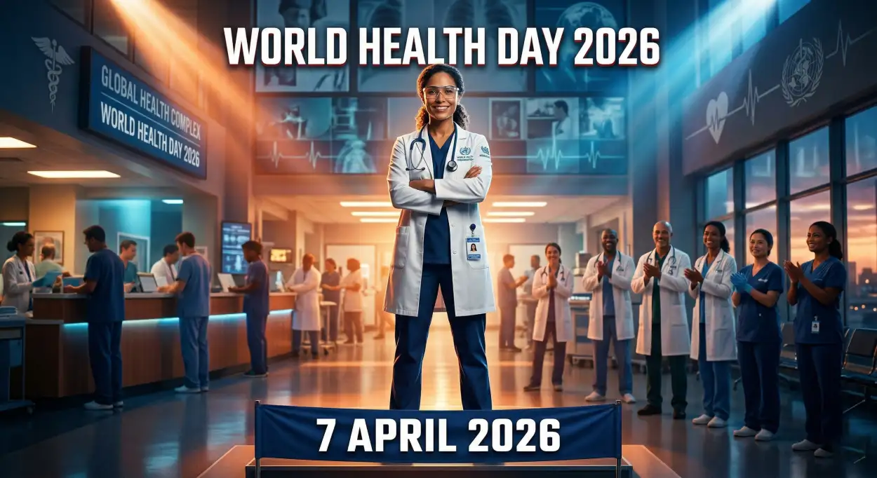 Free Download World Health Day 2026 Healthcare Poster - High Quality World Health Day 2026 Image