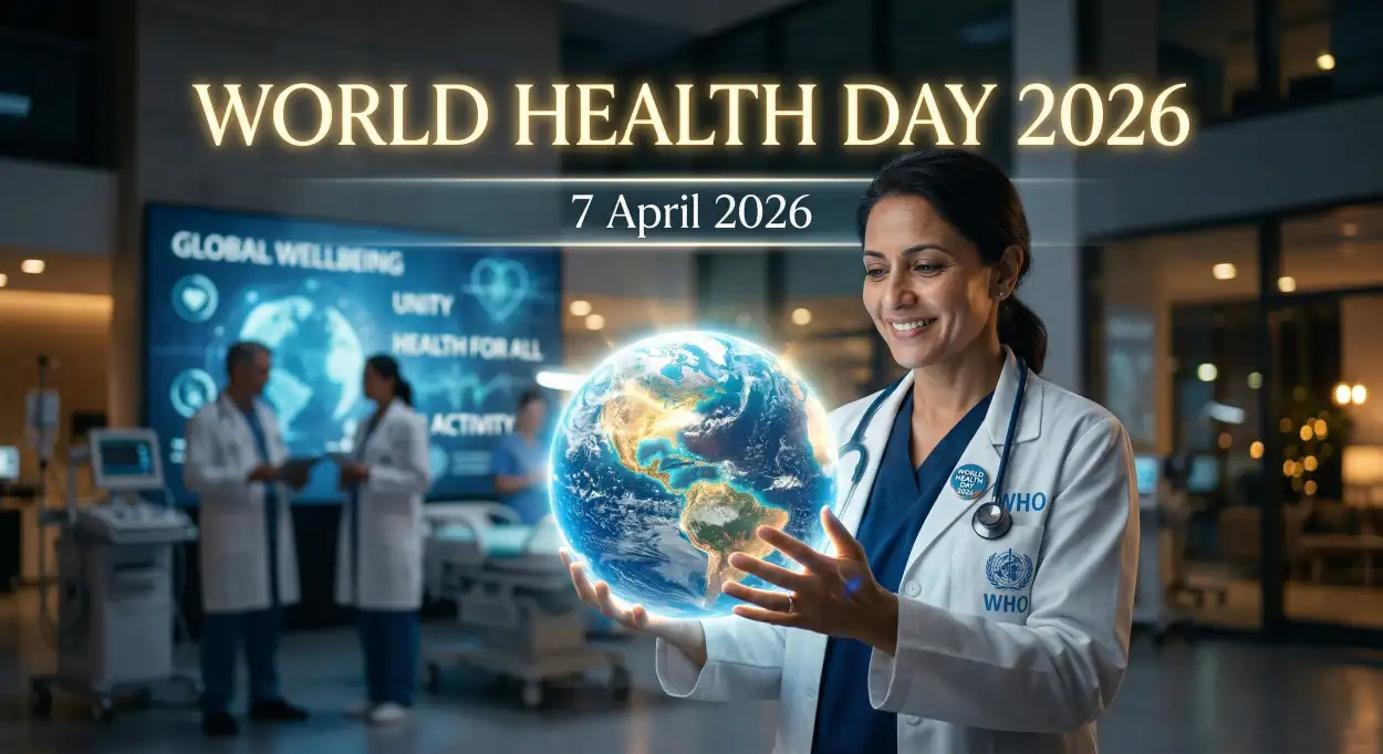Free Download World Health Day 2026 Hindi Quotes - High Quality World Health Day 2026 Image