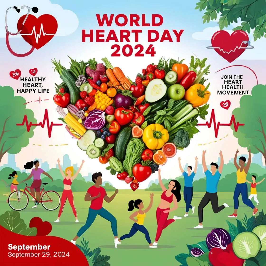Free Download World Heart Day 2024 Inspirational Images Download - High Quality World Heart Day Background