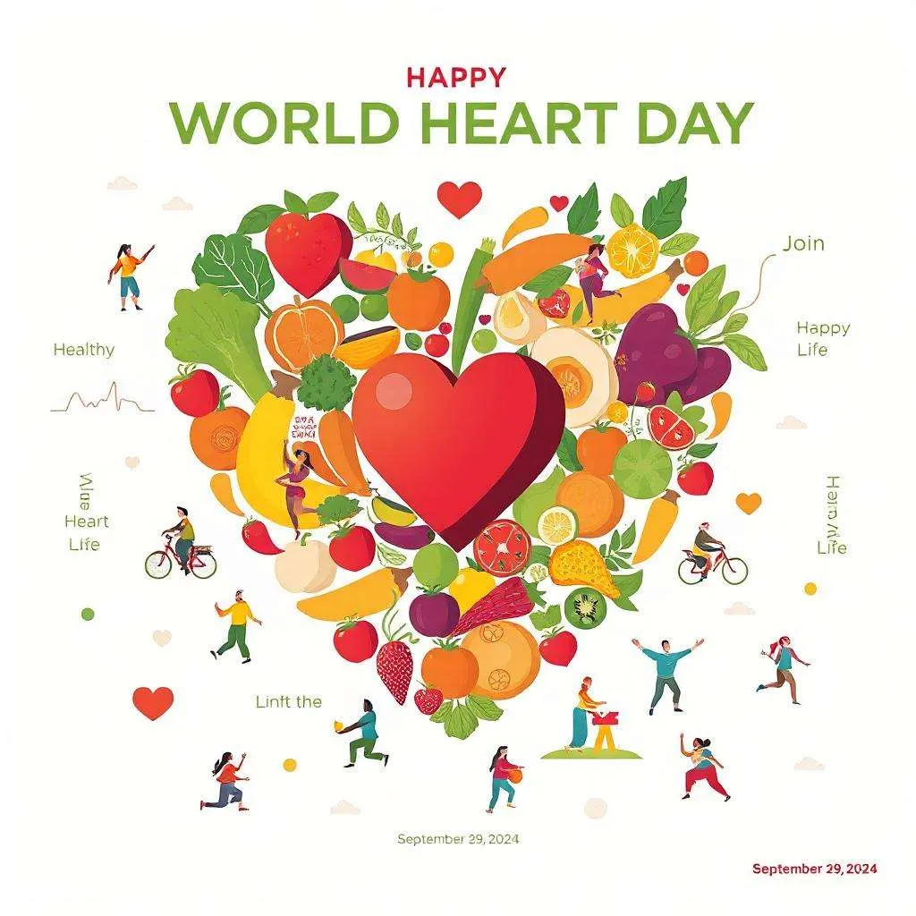 Free Download World Heart Day 2024 Professional Poster Templates - High Quality World Heart Day Background