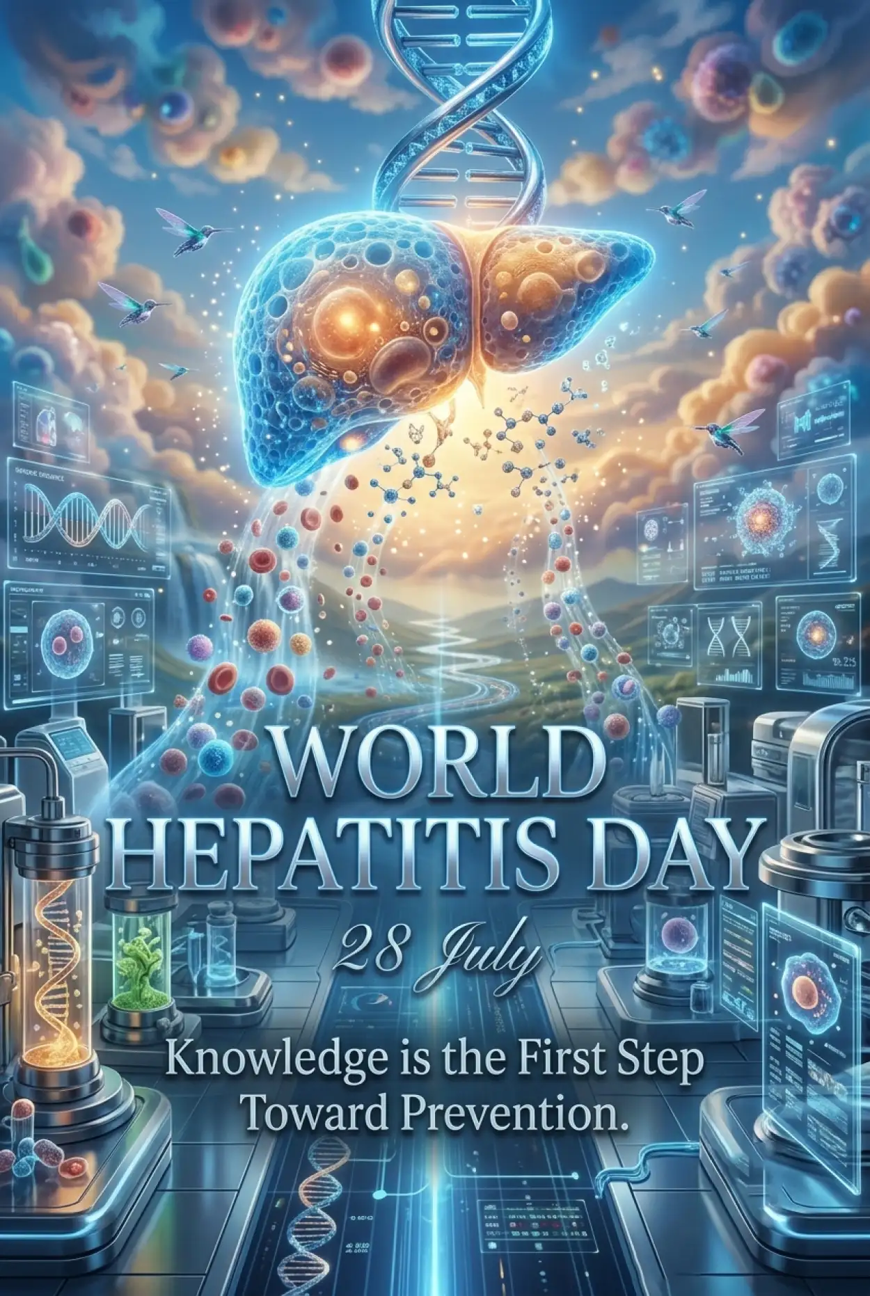 Free Download World Hepatitis Day Awareness Brochure - High Quality World Hepatitis Day 2026 Image