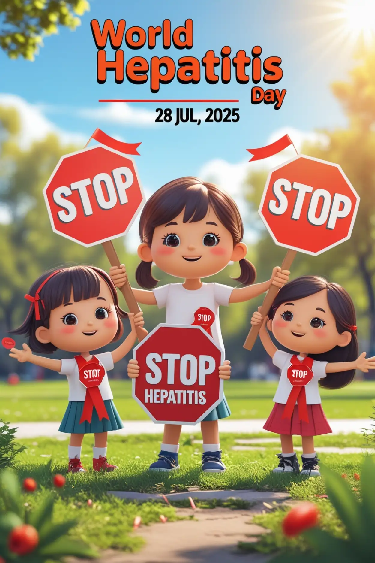 Free Download World Hepatitis Day Drawing Png For Kids - High Quality World Hepatitis Day PNG Image