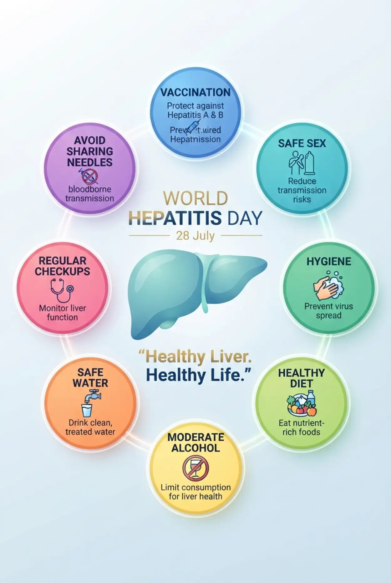 Free Download World Hepatitis Day Health Education Poster - High Quality World Hepatitis Day 2026 Image
