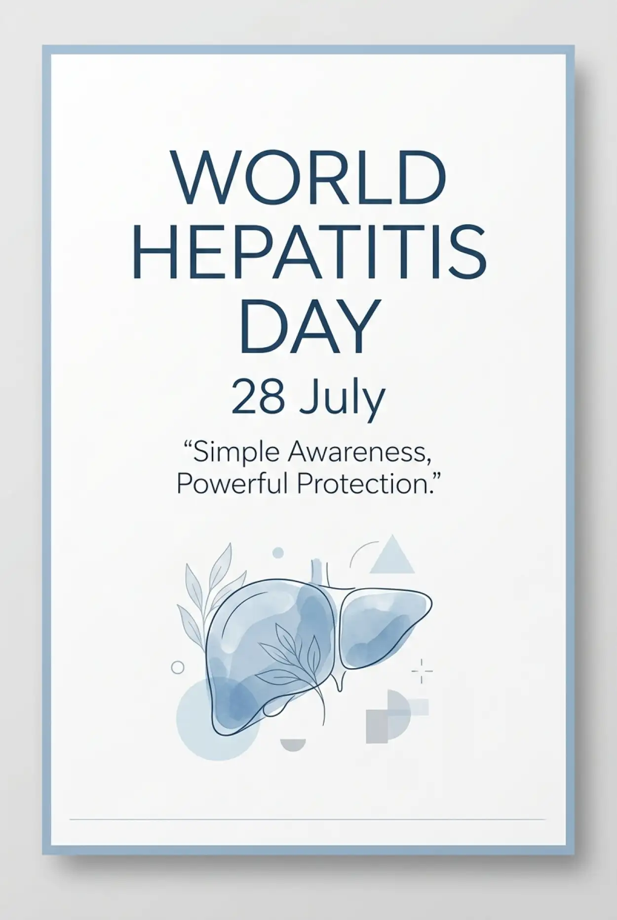 Free Download World Hepatitis Day Hospital Branding Template - High Quality World Hepatitis Day 2026 Image