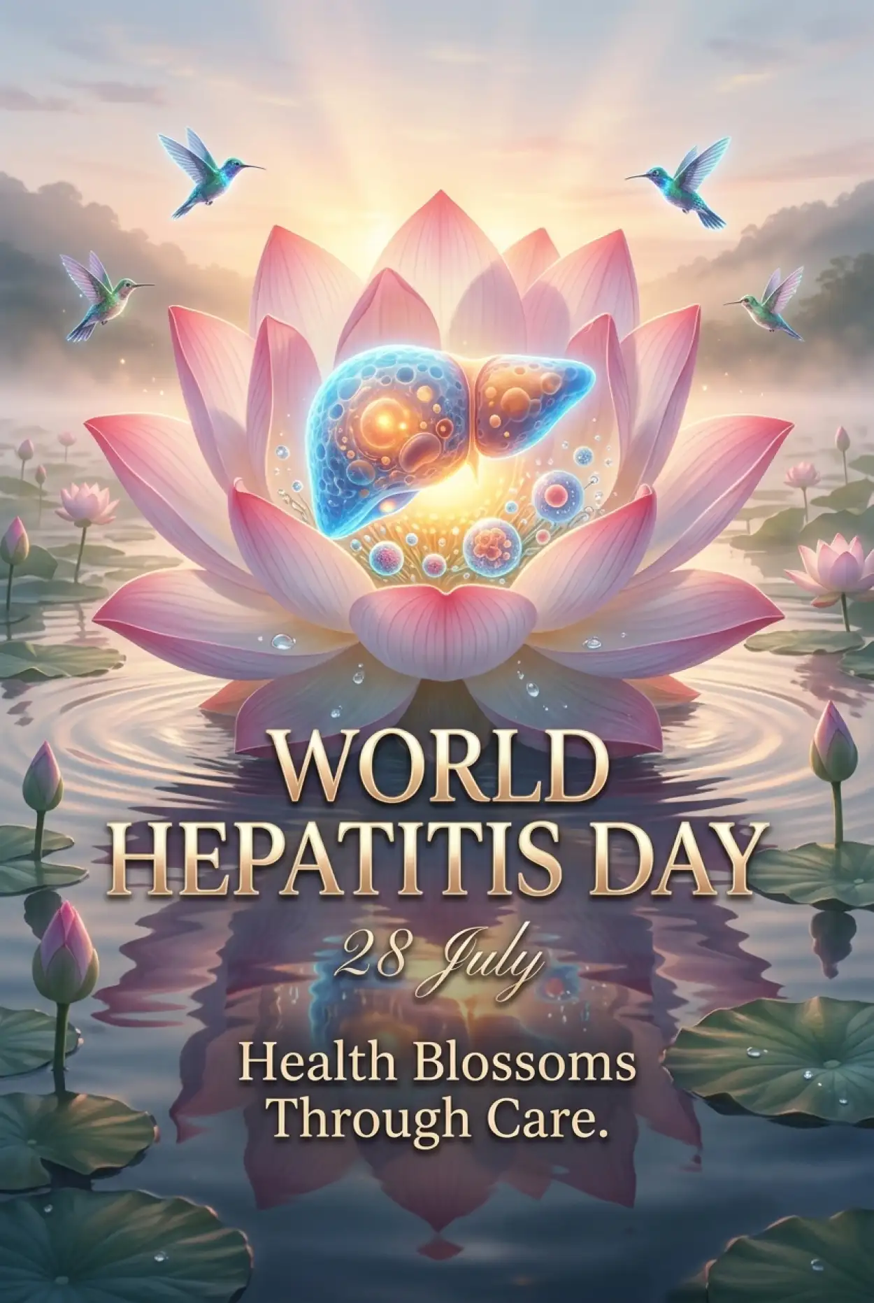 Free Download World Hepatitis Day Medical Background - High Quality World Hepatitis Day 2026 Background Image