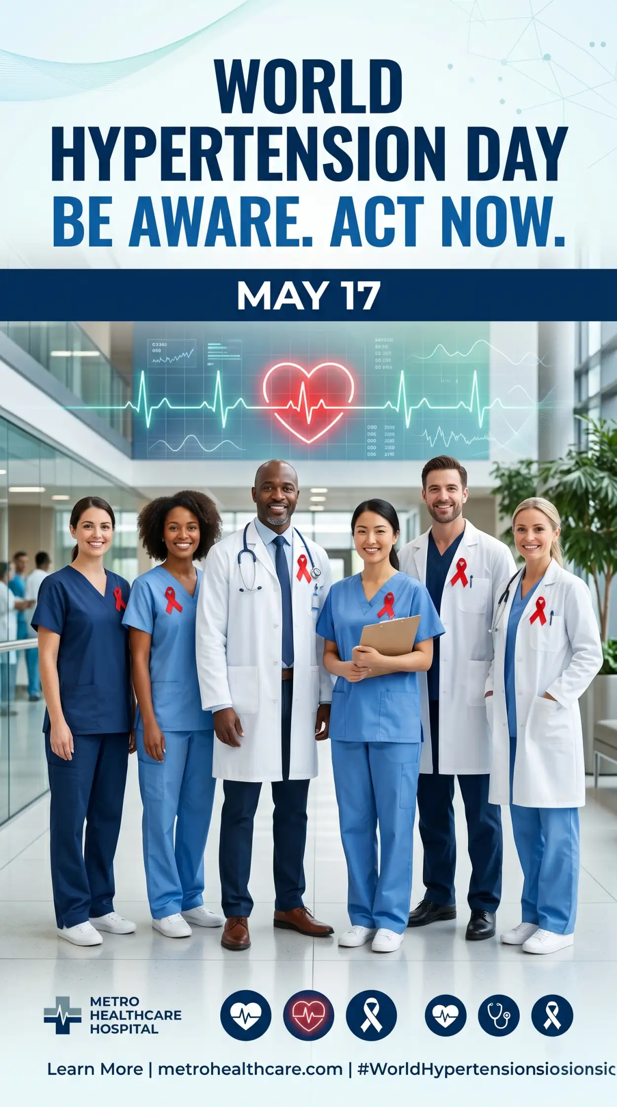 Free Download World Hypertension Day Healthcare Event Banner - High Quality World Hypertension Day Image