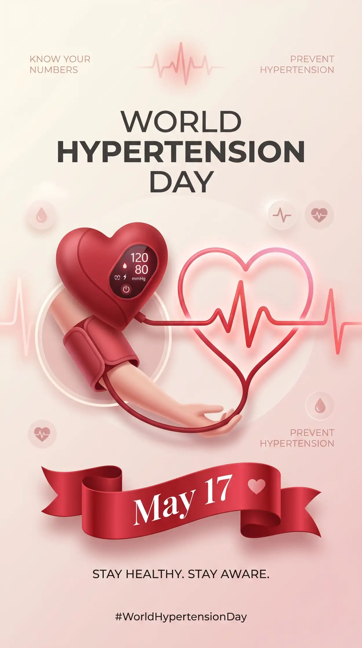 Free Download World Hypertension Day Modern Medical Flyer Template - High Quality World Hypertension Day Image