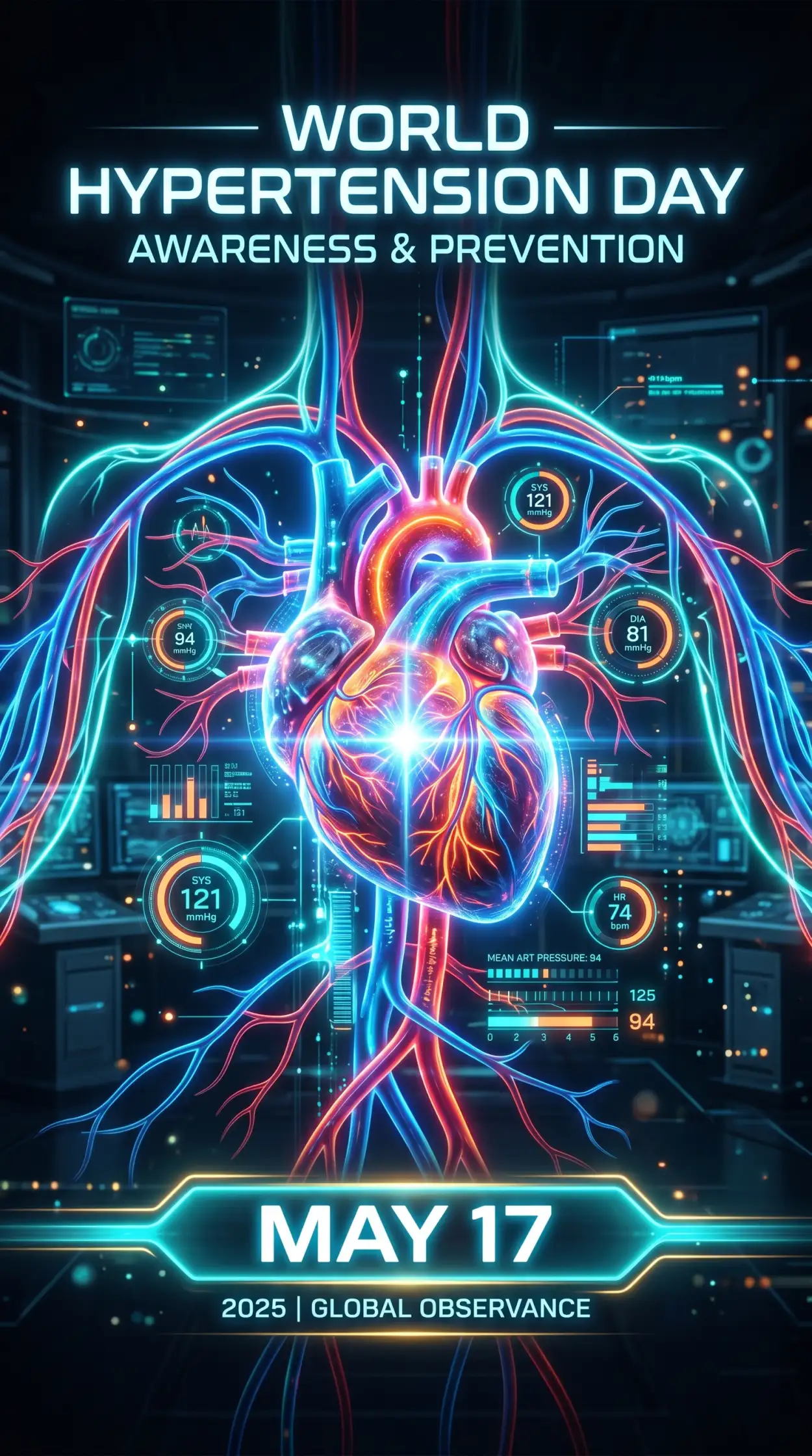 Free Download World Hypertension Day Realistic Blood Pressure Images - High Quality World Hypertension Day Image