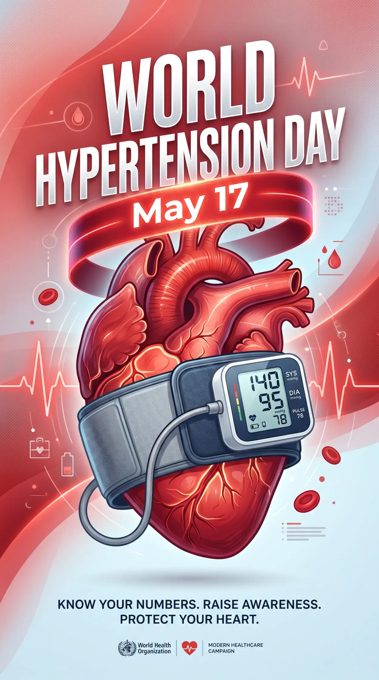 Free Download World Hypertension Day Vector Illustration Hd - High Quality World Hypertension Day Image