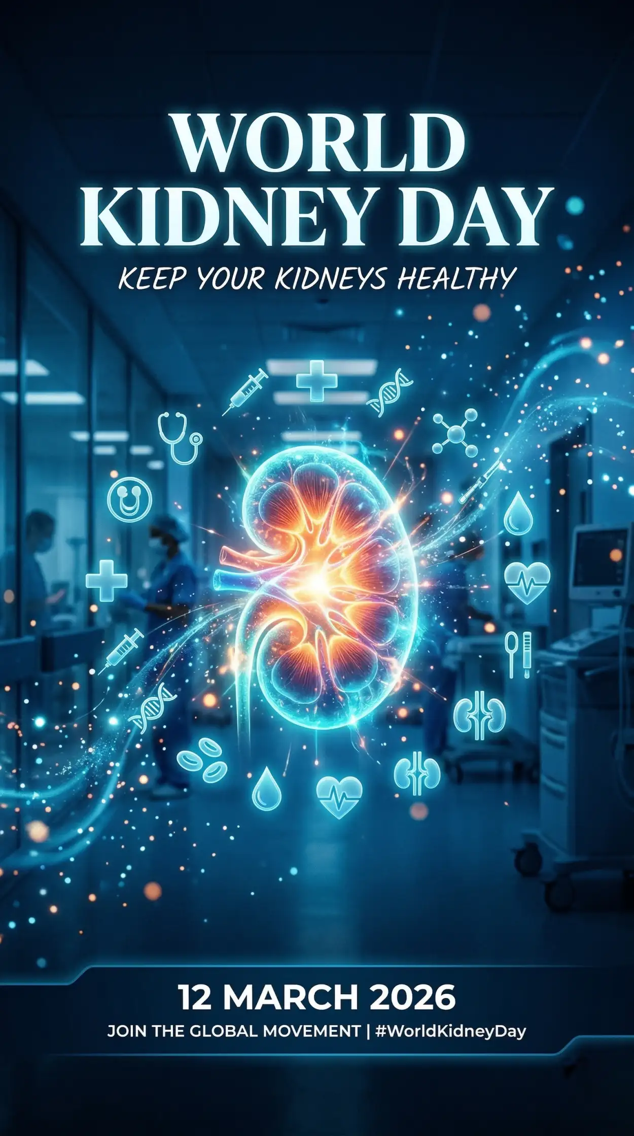 Free Download World Kidney Day 2026 Health Awareness Banner - High Quality World Kidney Day Image
