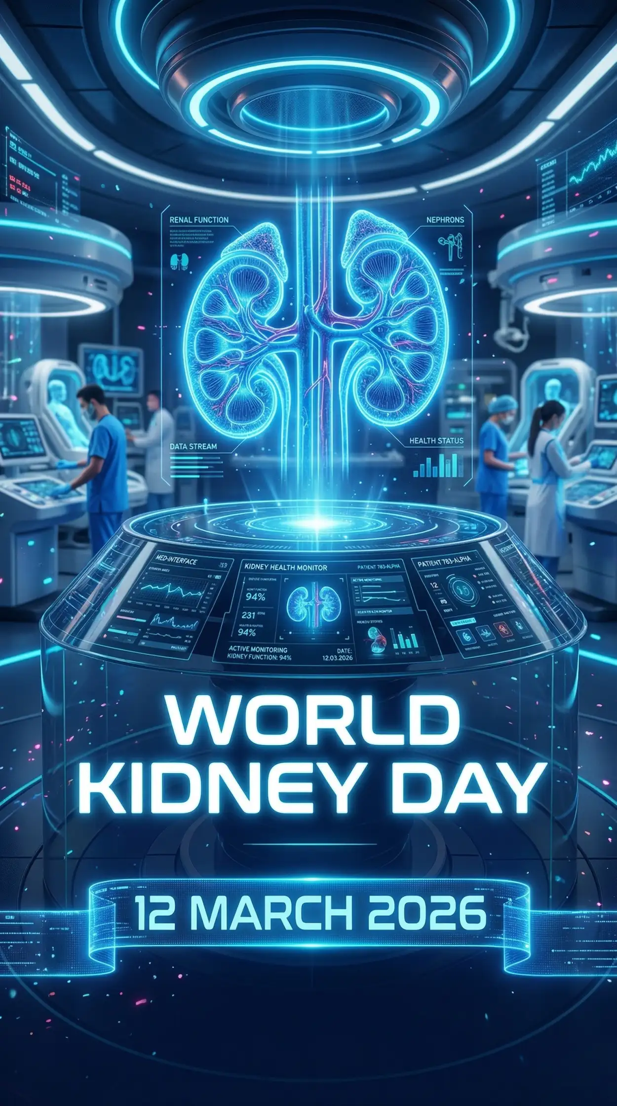 Free Download World Kidney Day 2026 Hospital Social Media Post - High Quality World Kidney Day Image