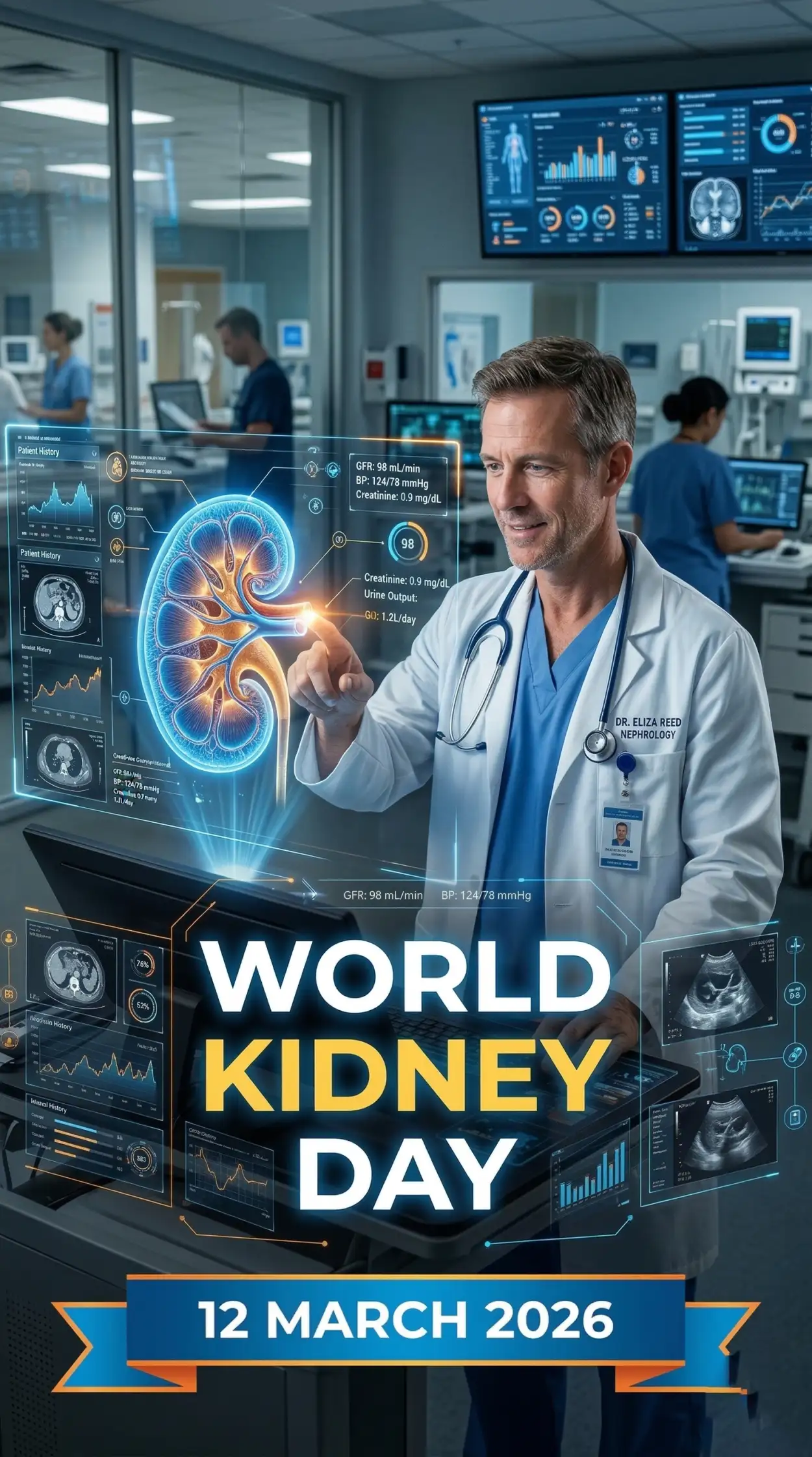 Free Download World Kidney Day 2026 Kidney Awareness Campaign Poster - High Quality World Kidney Day Image