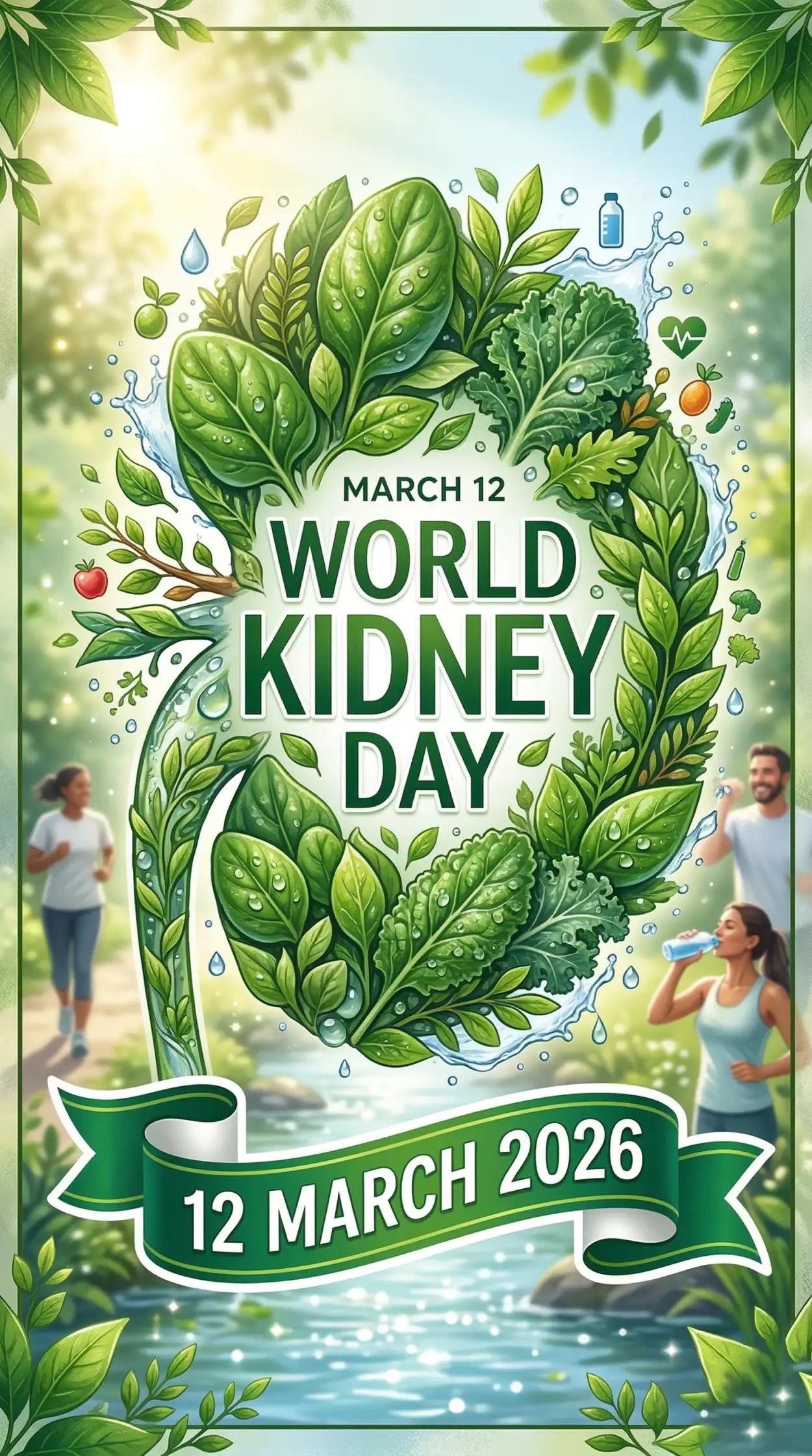 Free Download World Kidney Day 2026 Kidney Awareness Educational Banner - High Quality World Kidney Day Image