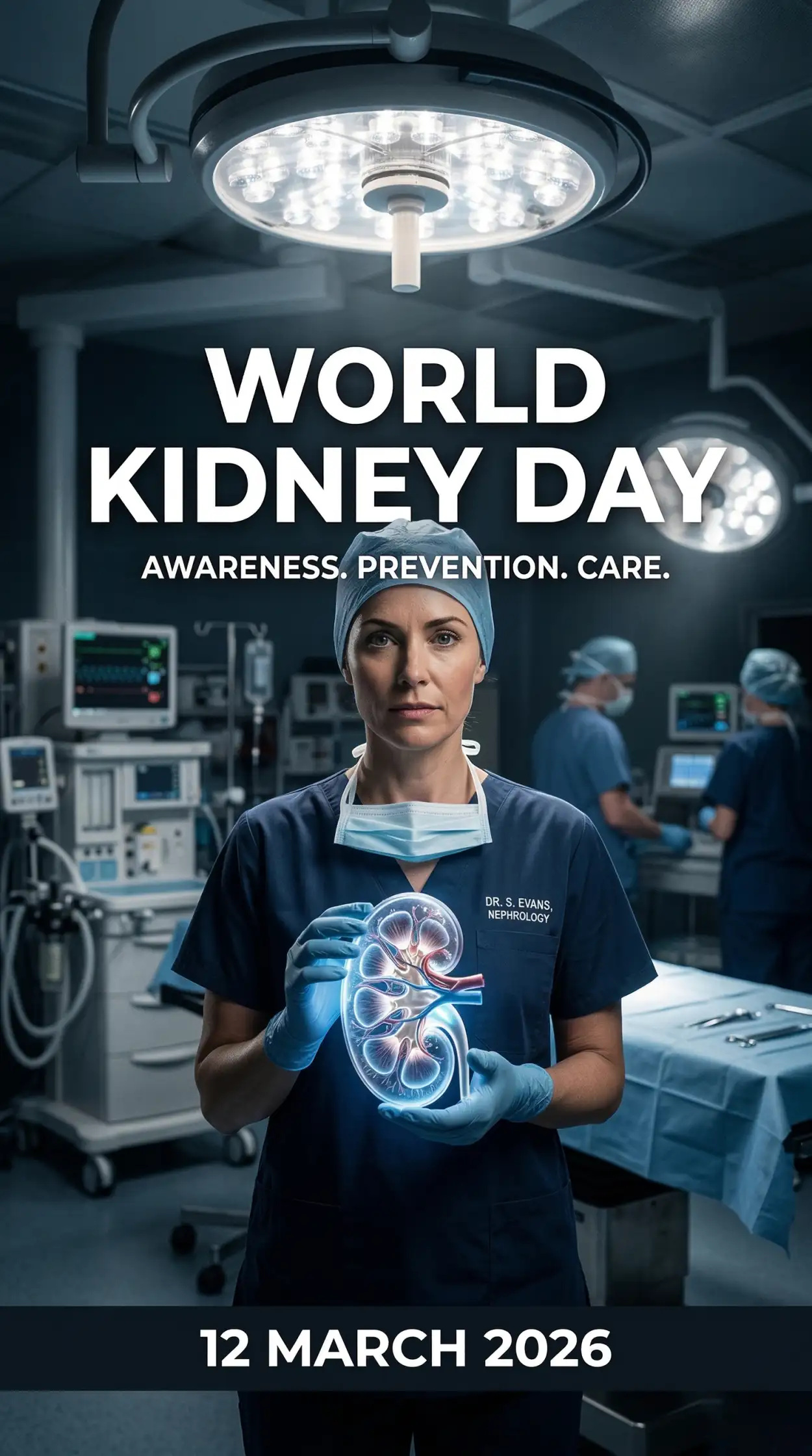 Free Download World Kidney Day 2026 Kidney Awareness Hospital Campaign Poster - High Quality World Kidney Day Image