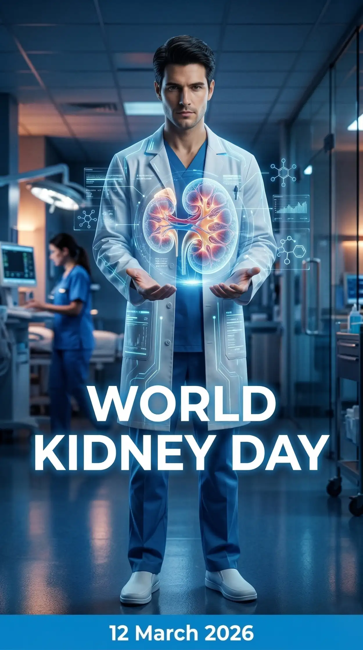 Free Download World Kidney Day 2026 Kidney Care Awareness Poster - High Quality World Kidney Day Image