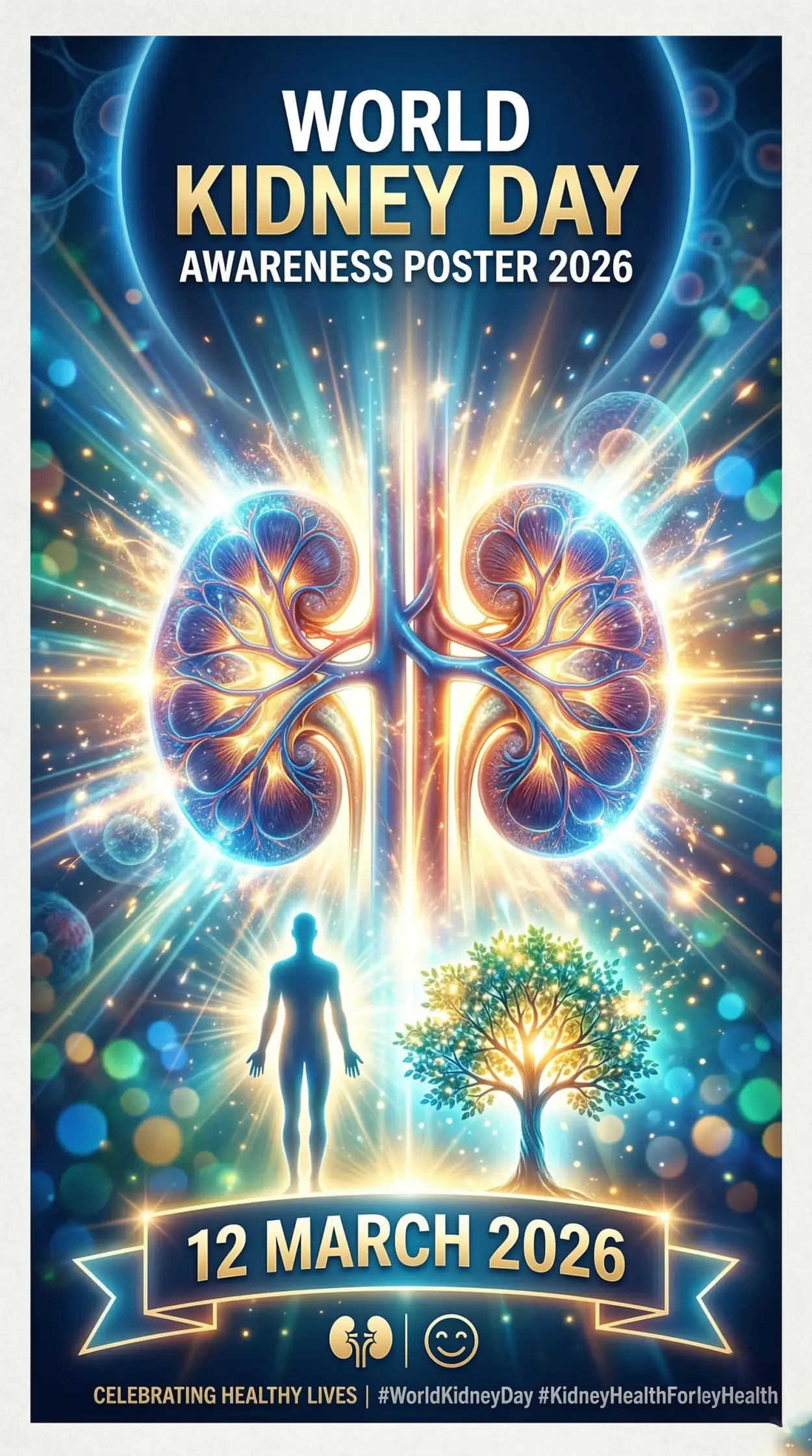 Free Download World Kidney Day 2026 Kidney Health Illustration Poster - High Quality World Kidney Day Image