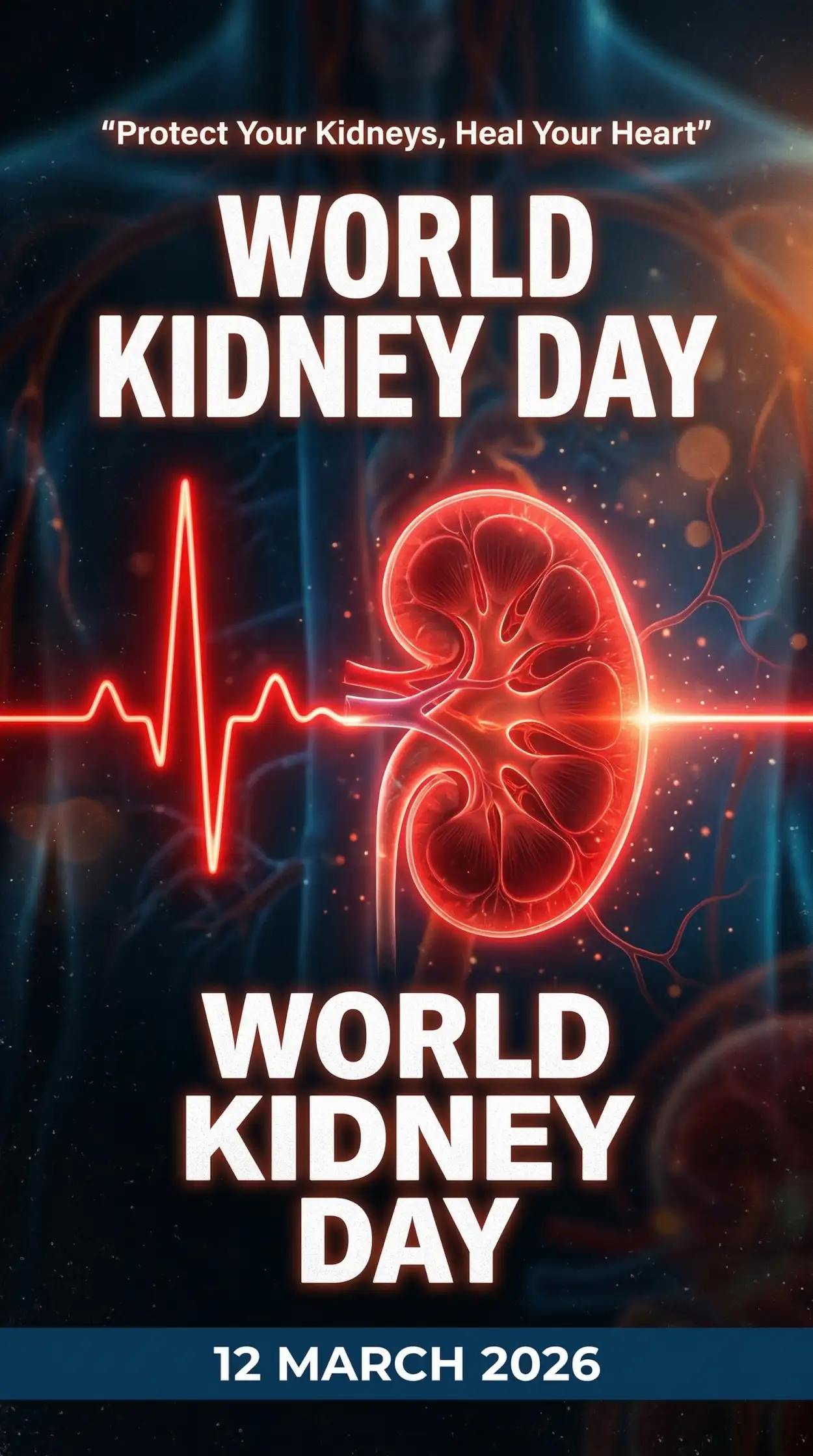 Free Download World Kidney Day 2026 Kidney Health Poster For Clinic - High Quality World Kidney Day Image
