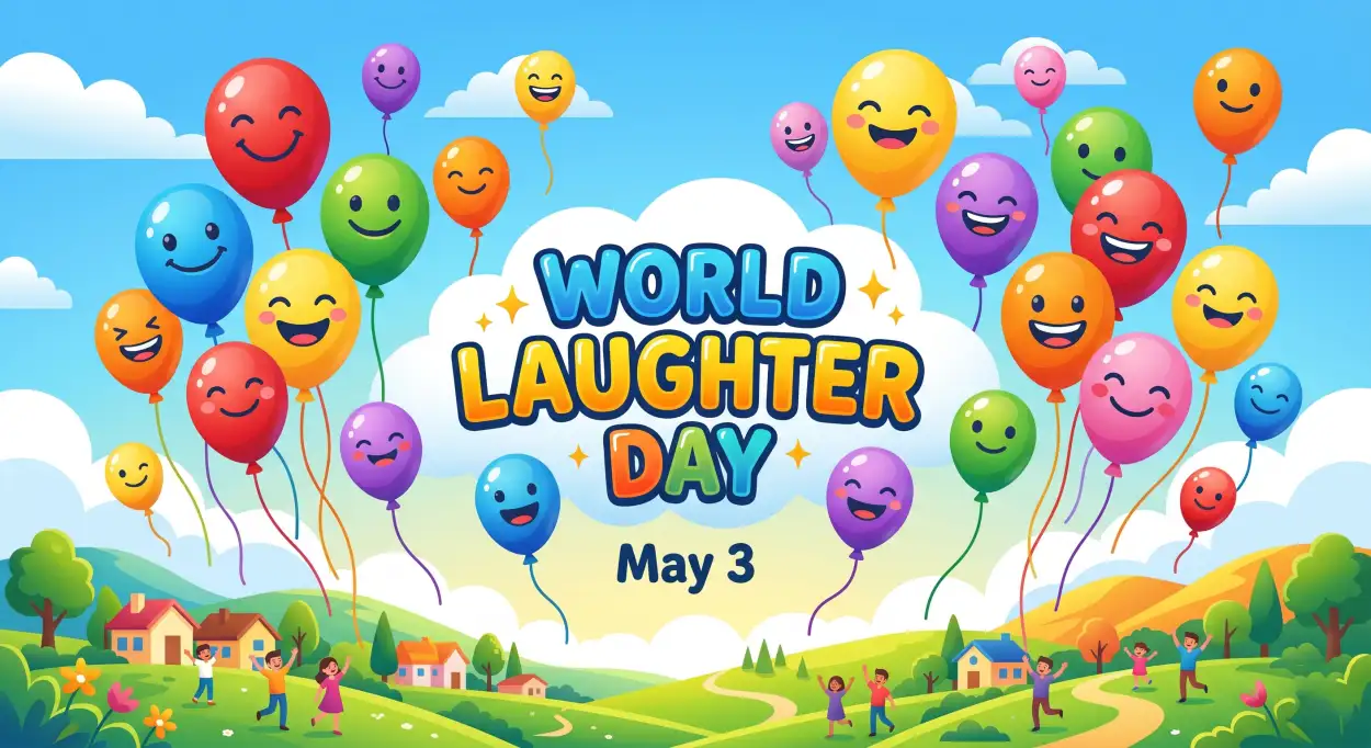 Free Download World Laughter Day 2026 Funny Cartoon Characters Images - High Quality World Laughter Day 2026 Image