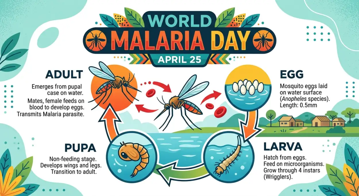 Free Download World Malaria Day 2026 Awareness Poster Drawing Easy - High Quality World Malaria Day 2026 Image