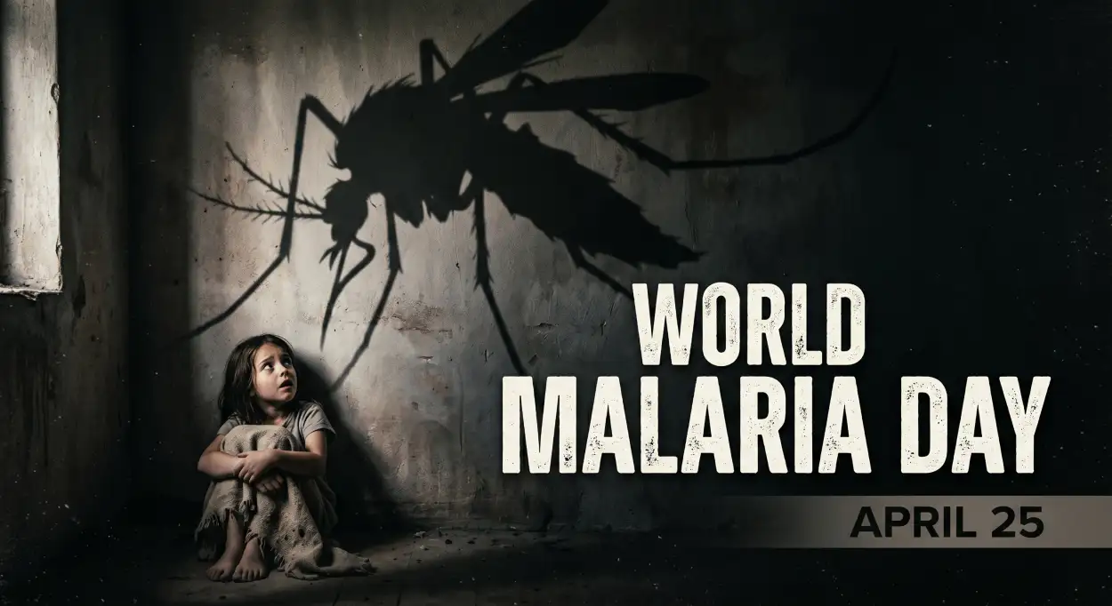 Free Download World Malaria Day 2026 Awareness Slogan In Hindi - High Quality World Malaria Day 2026 Image