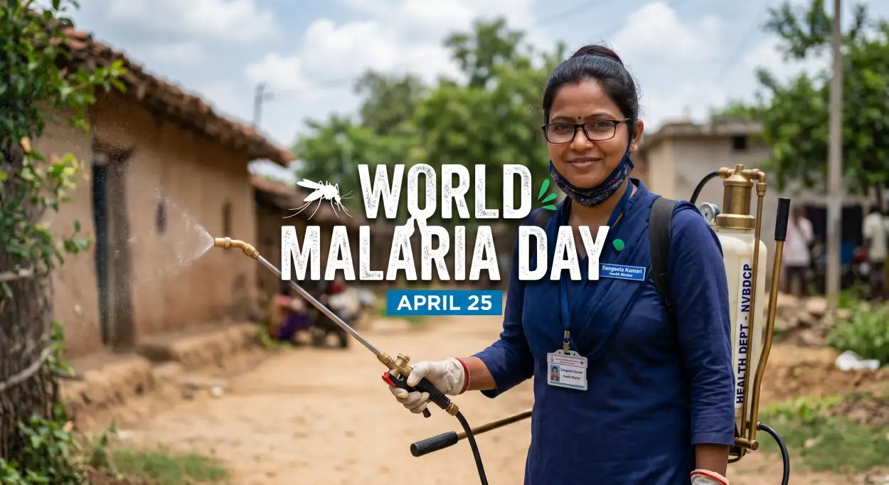 Free Download World Malaria Day 2026 Captions Hindi - High Quality World Malaria Day 2026 Image