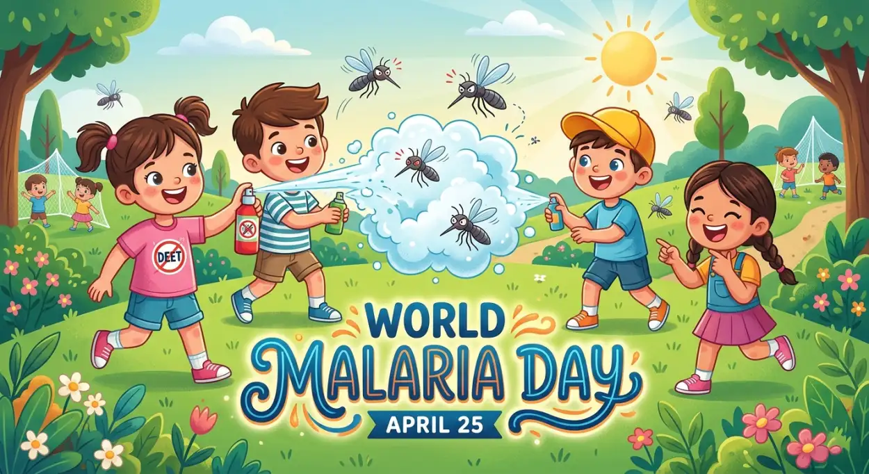 Free Download World Malaria Day 2026 Drawing Hindi Theme - High Quality World Malaria Day 2026 Image