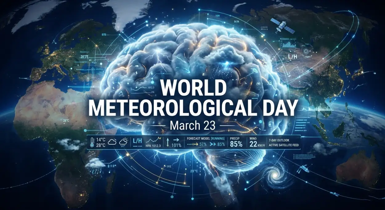 Free Download World Meteorological Day Ka Mahatva - High Quality World Meteorological Day 2026 Date And Theme Image
