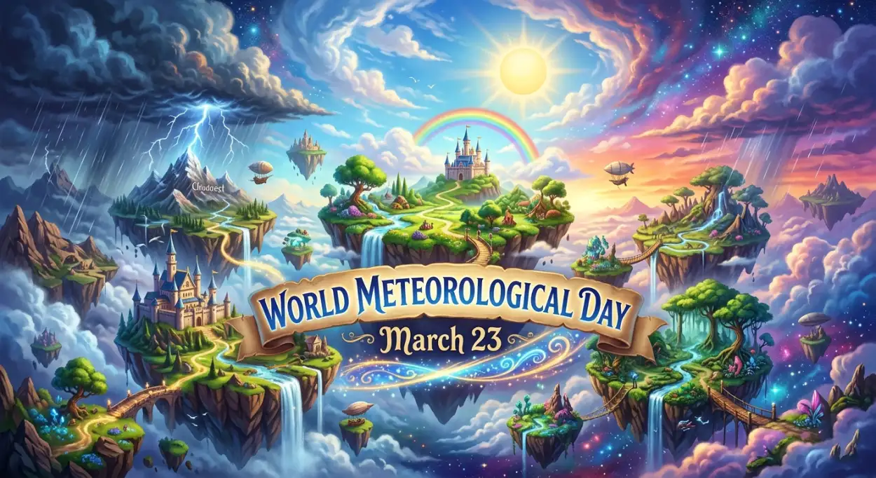 Free Download World Meteorological Day Poster Background Hd - High Quality World Meteorological Day 2026 Date And Theme Background Image