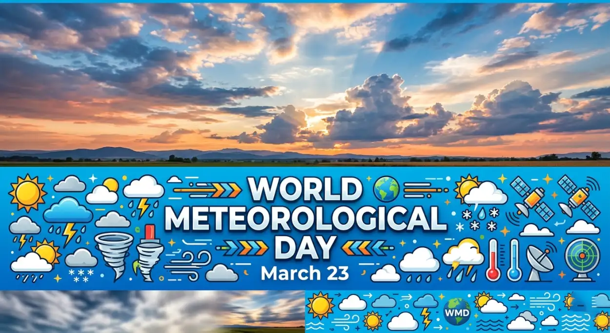 Free Download World Meteorological Day Poster Hindi - High Quality World Meteorological Day 2026 Date And Theme Image