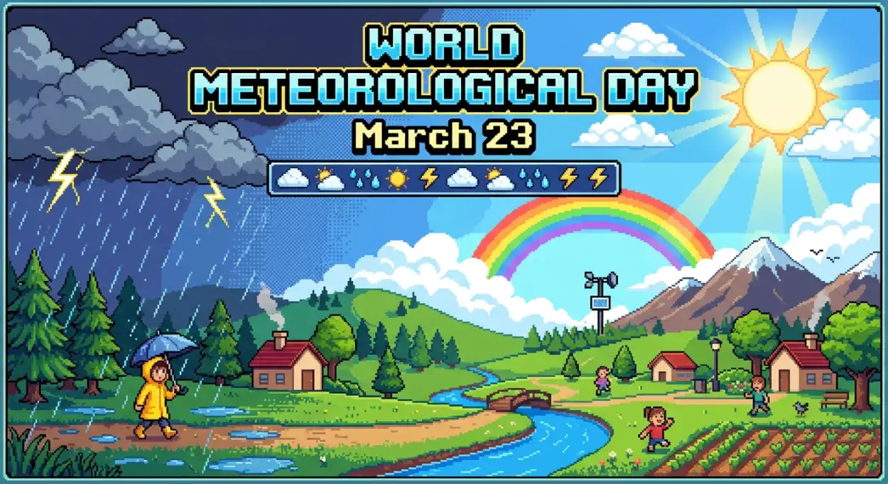 Free Download World Meteorological Day Poster Png Free - High Quality World Meteorological Day 2026 Date And Theme Transparent PNG