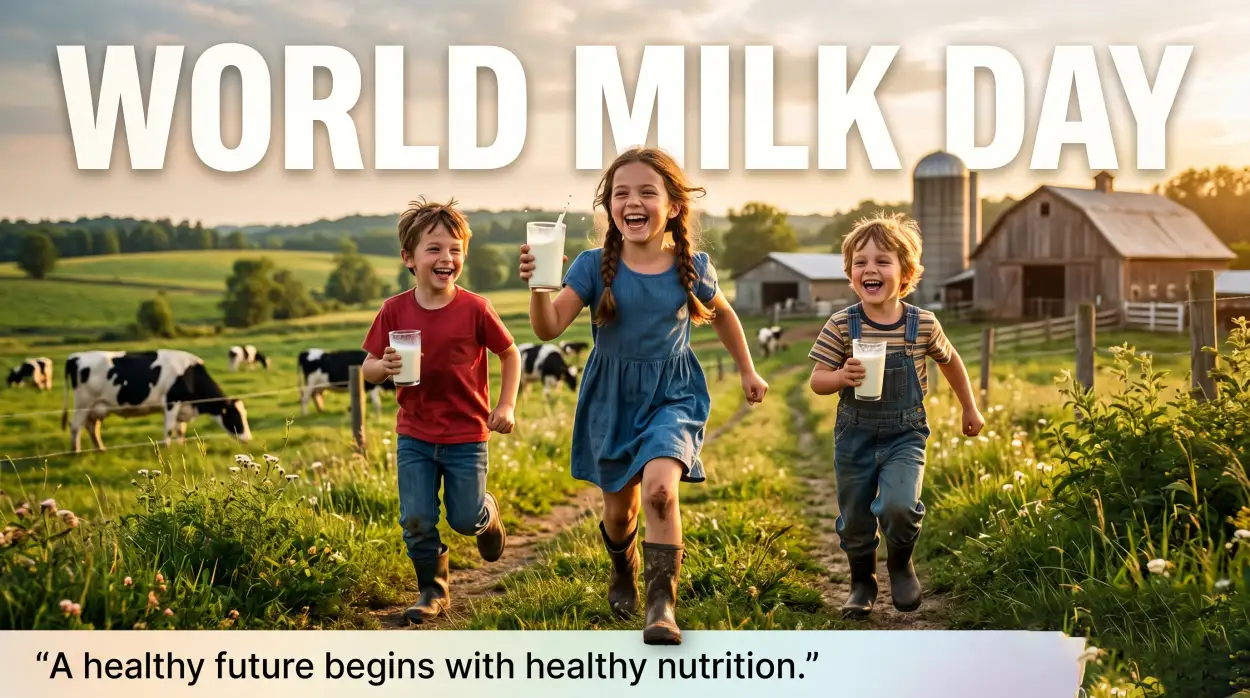 Free Download World Milk Day 2026 Children Nutrition Awareness Images - High Quality World Milk Day 2026 Image