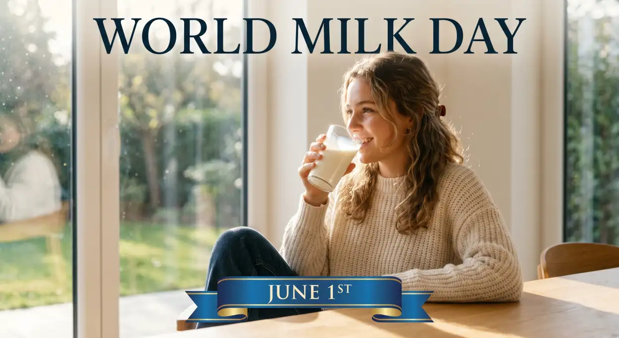 Free Download World Milk Day 2026 Dairy Nutrition Facts Graphics - High Quality World Milk Day 2026 Image