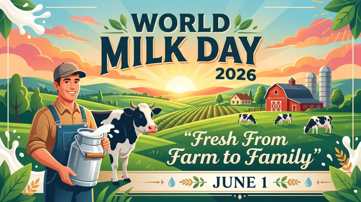 Free Download World Milk Day 2026 Farm Fresh Milk Images - High Quality World Milk Day 2026 Image