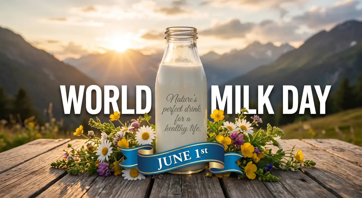 Free Download World Milk Day 2026 Free Downloadable Greeting Images - High Quality World Milk Day 2026 Image