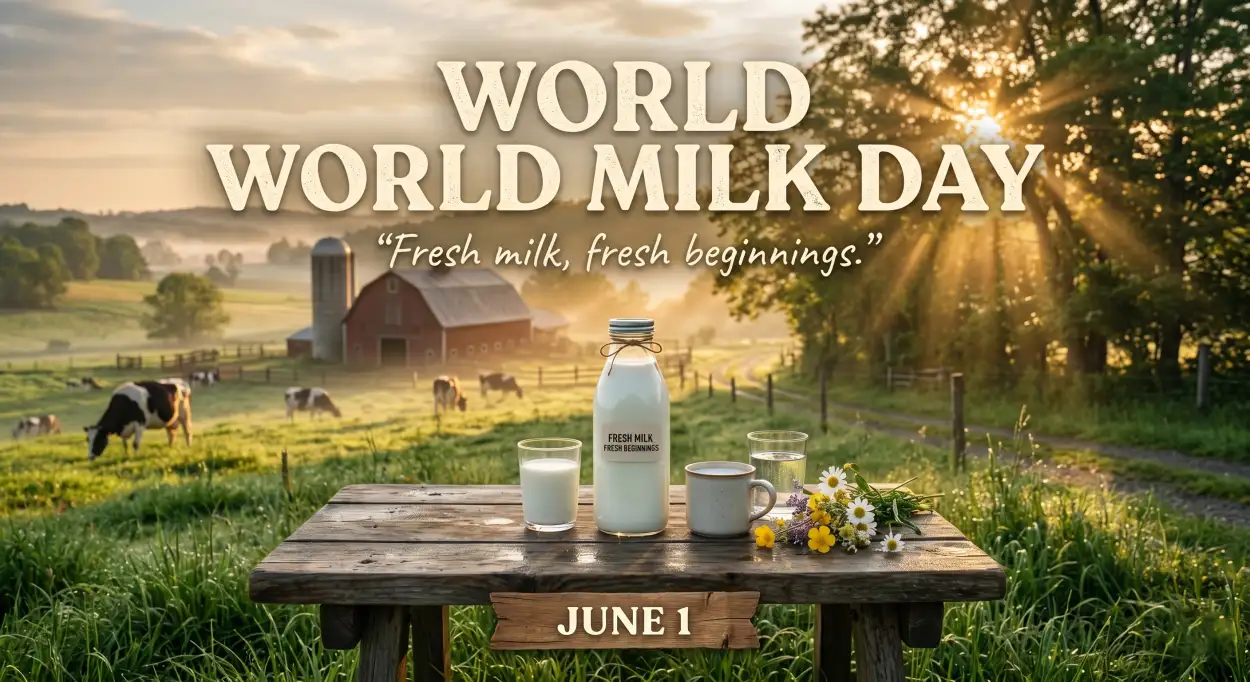 Free Download World Milk Day 2026 Fresh Milk Promotional Images - High Quality World Milk Day 2026 Image