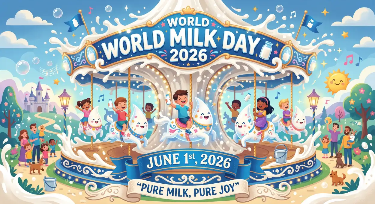 Free Download World Milk Day 2026 Milk Day Celebration Flyer - High Quality World Milk Day 2026 Image