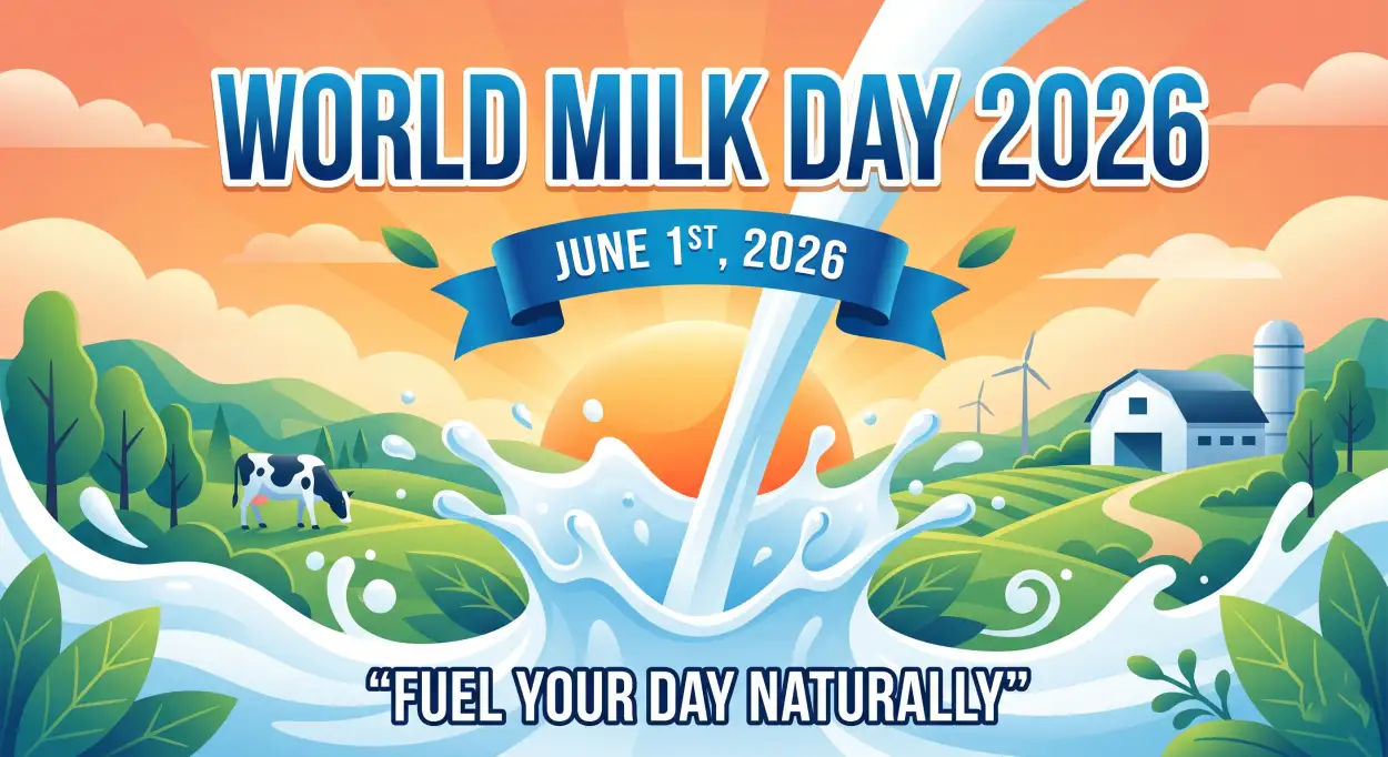 Free Download World Milk Day 2026 Printable Poster Design - High Quality World Milk Day 2026 Image