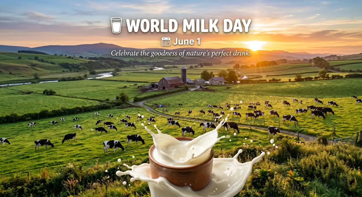 Free Download World Milk Day Dairy Farm Poster 2 - High Quality World Milk Day Poster Image